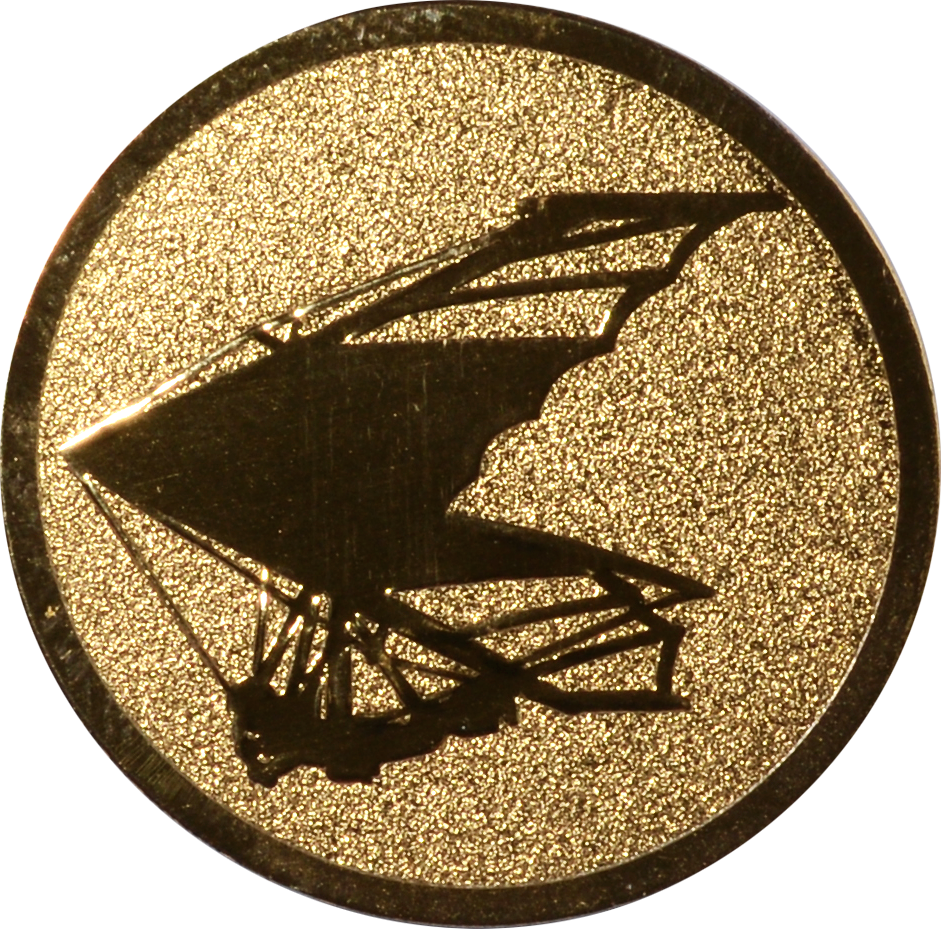 Emblem DRACHENFLIEGEN Ø 25 mm Gold