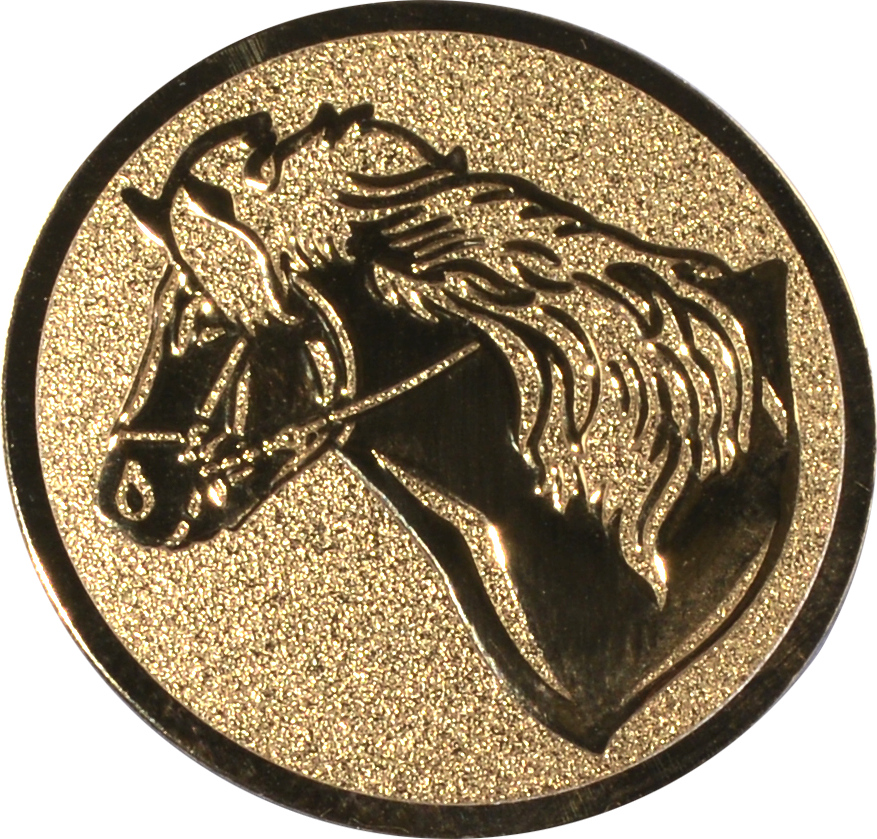 Emblem PONY Ø 25 mm Gold