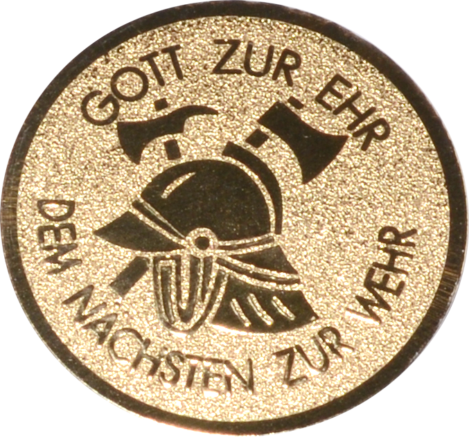 Emblem FEUERWEHR Ø 25 mm Gold