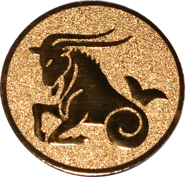 Emblem STEINBOCK Ø 25 mm Gold