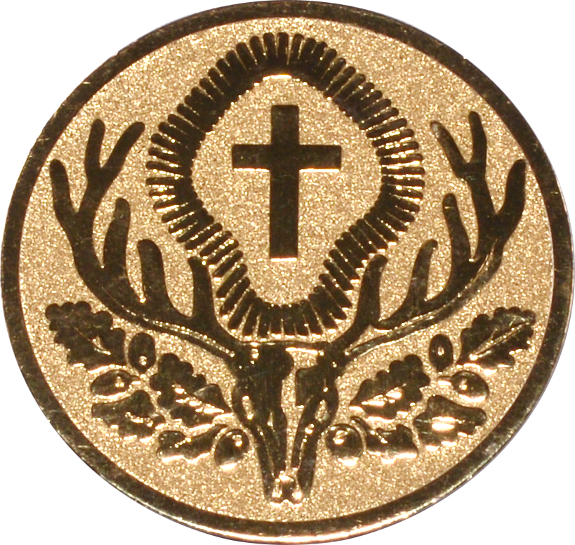 Emblem HUBERTUS-HIRSCH Ø 25 mm Gold