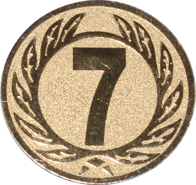 Emblem ZAHL 7 Ø 25 mm Gold