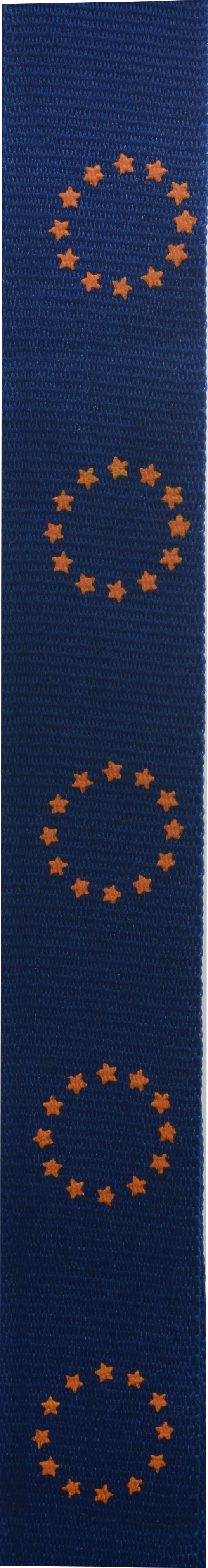 Medaillenband DUNKELBLAU MIT EU-STERNEN 22 mm