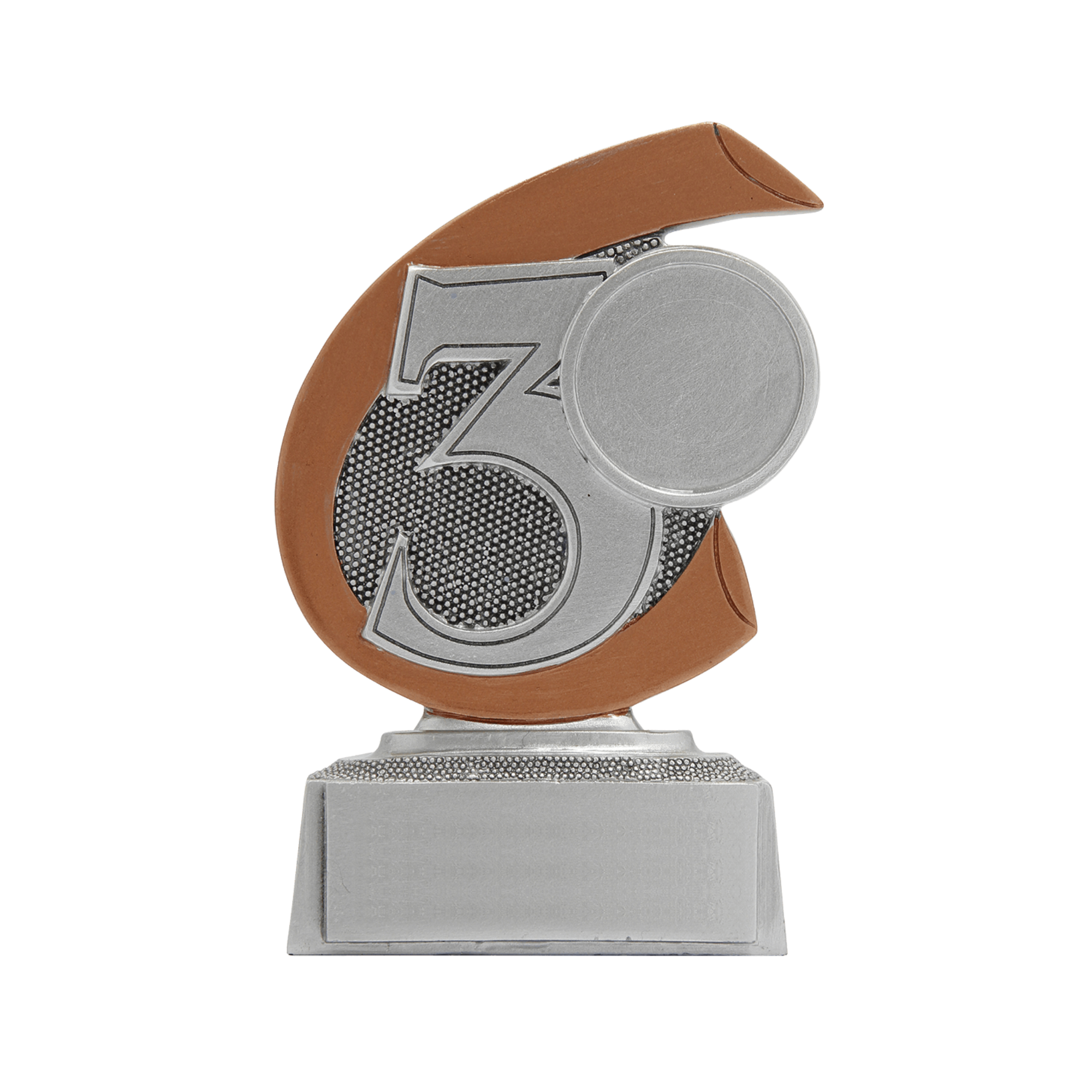 1., 2. & 3. Platz Resina-Trophäe mit Emblem (Ø 25 mm)