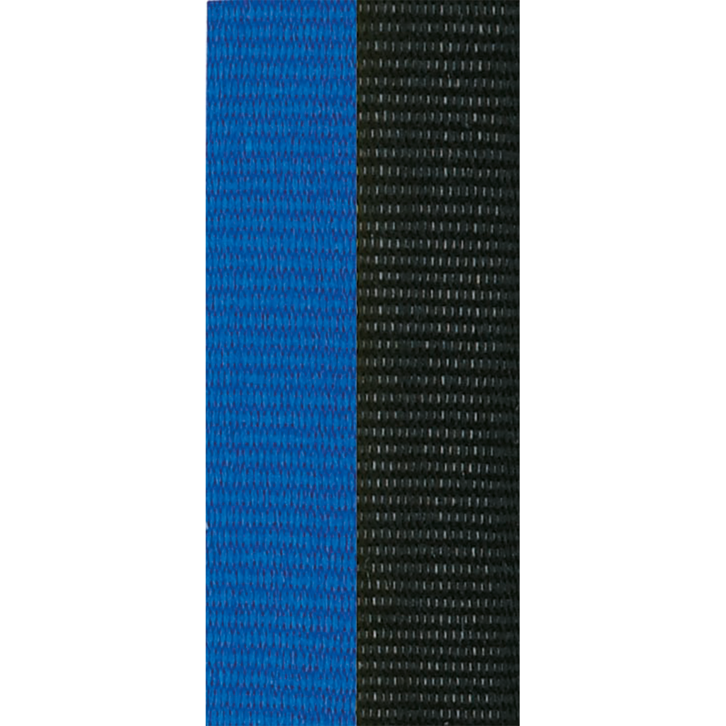 Medaillenband SCHWARZ - DUNKELBLAU 22 mm