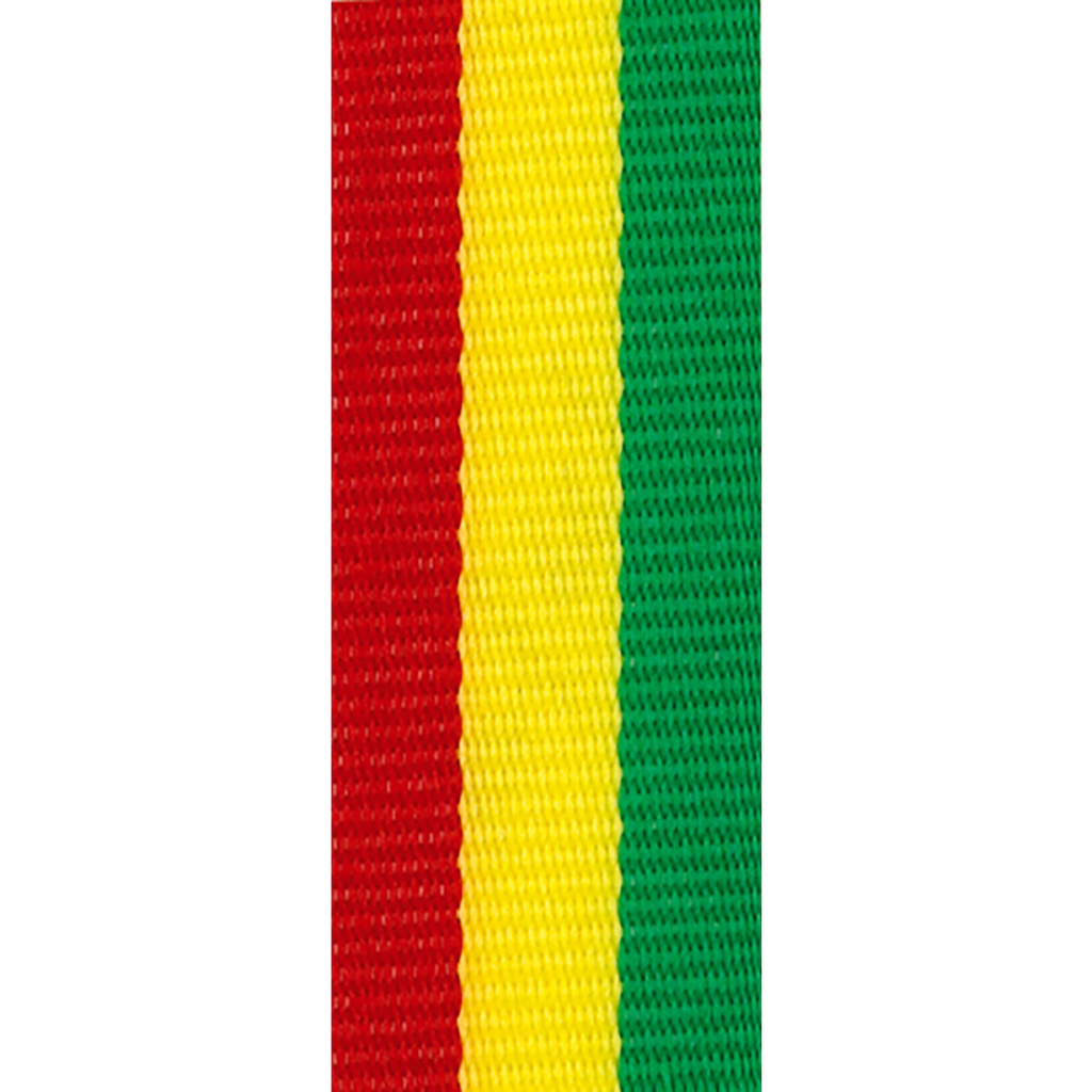 Medaillenband ROT-GELB-GRÜN 22 mm