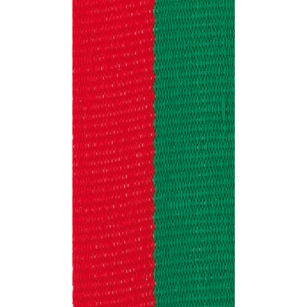 Medaillenband GRÜN-ROT 22 mm
