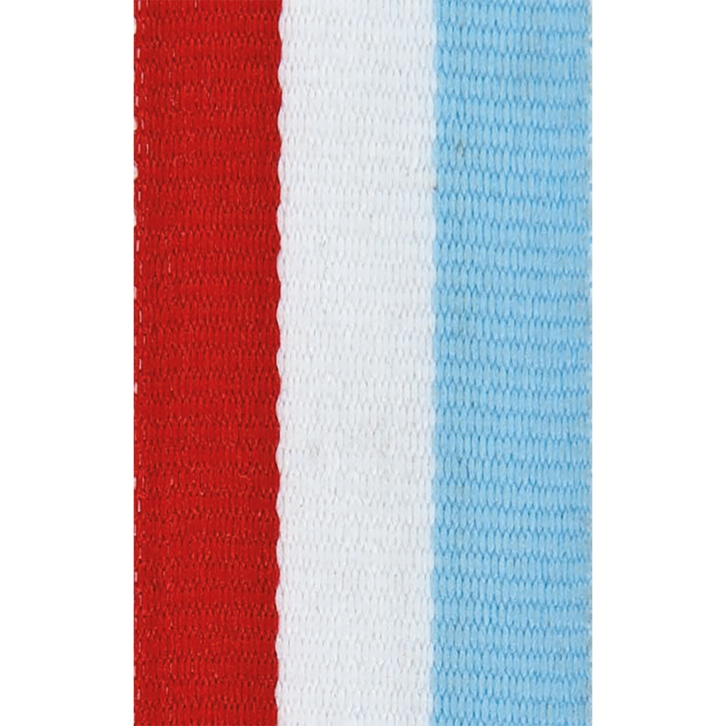 Medaillenband ROT - WEISS - HELLBLAU 22 mm