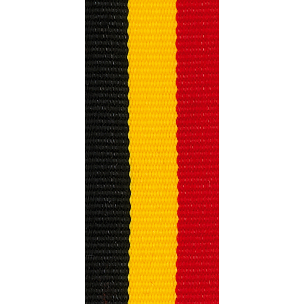 Medaillenband SCHWARZ-GELB-ROT 22 mm