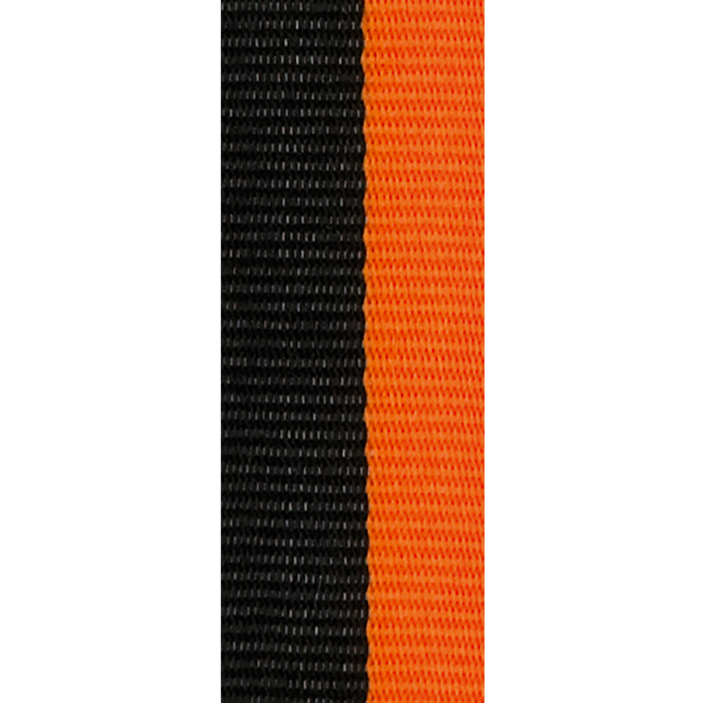 Medaillenband SCHWARZ-ORANGE 22 mm