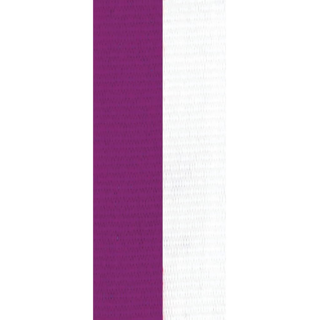 Medaillenband LILA - WEISS 22 mm